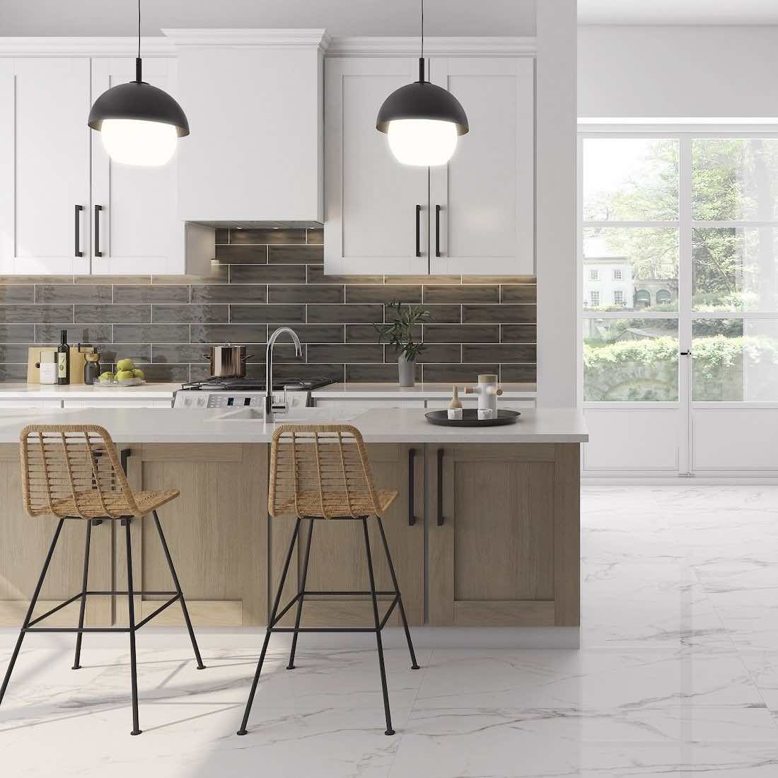 Glossy 3x12 Inch Subway Wall Tile - Premium Ceramic Backsplash for Kitchen & Bathroom - Waterproof & Easy to Clean - Perfect for Modern Home Renovation