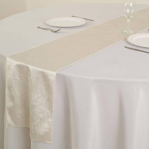 12x107 Inch Premium Velvet Table Runner - Elegant Wedding & Event Table Linens - Perfect for Weddings, Banquets, and Home Decor