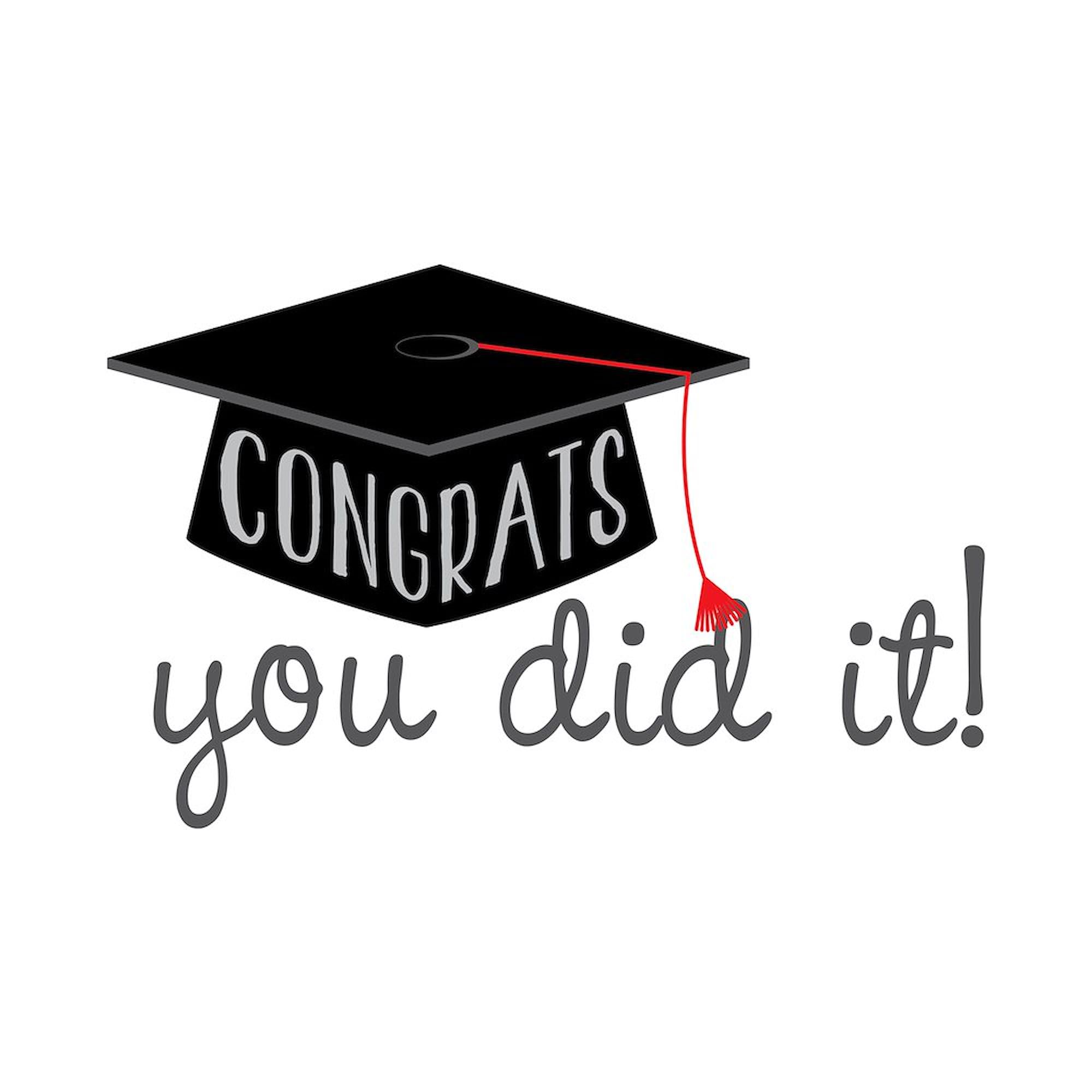You Did It Oval Car Bumper Sticker - Motivational Decal for Cars & Laptops