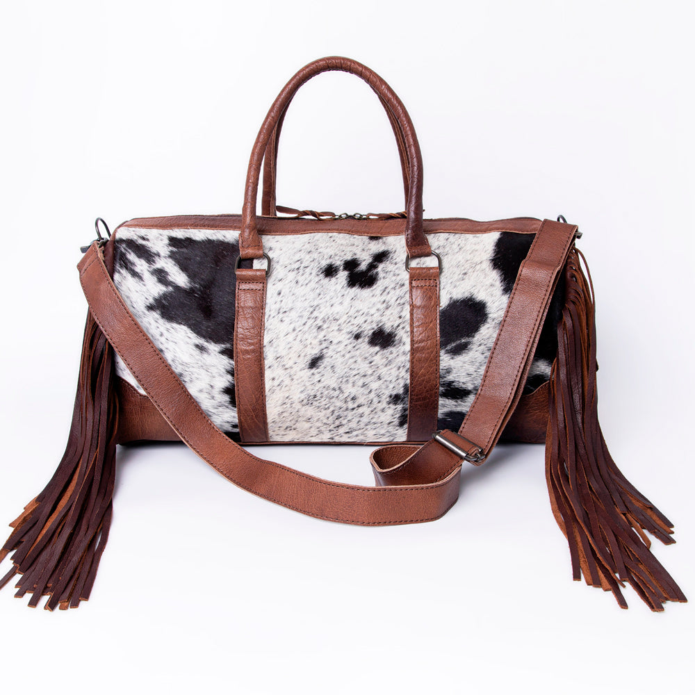 American Darling Duffel Genuine Leather Women's Western Handbag Purse - Stylish Cowhide Tote for Travel, Work & Everyday Use
