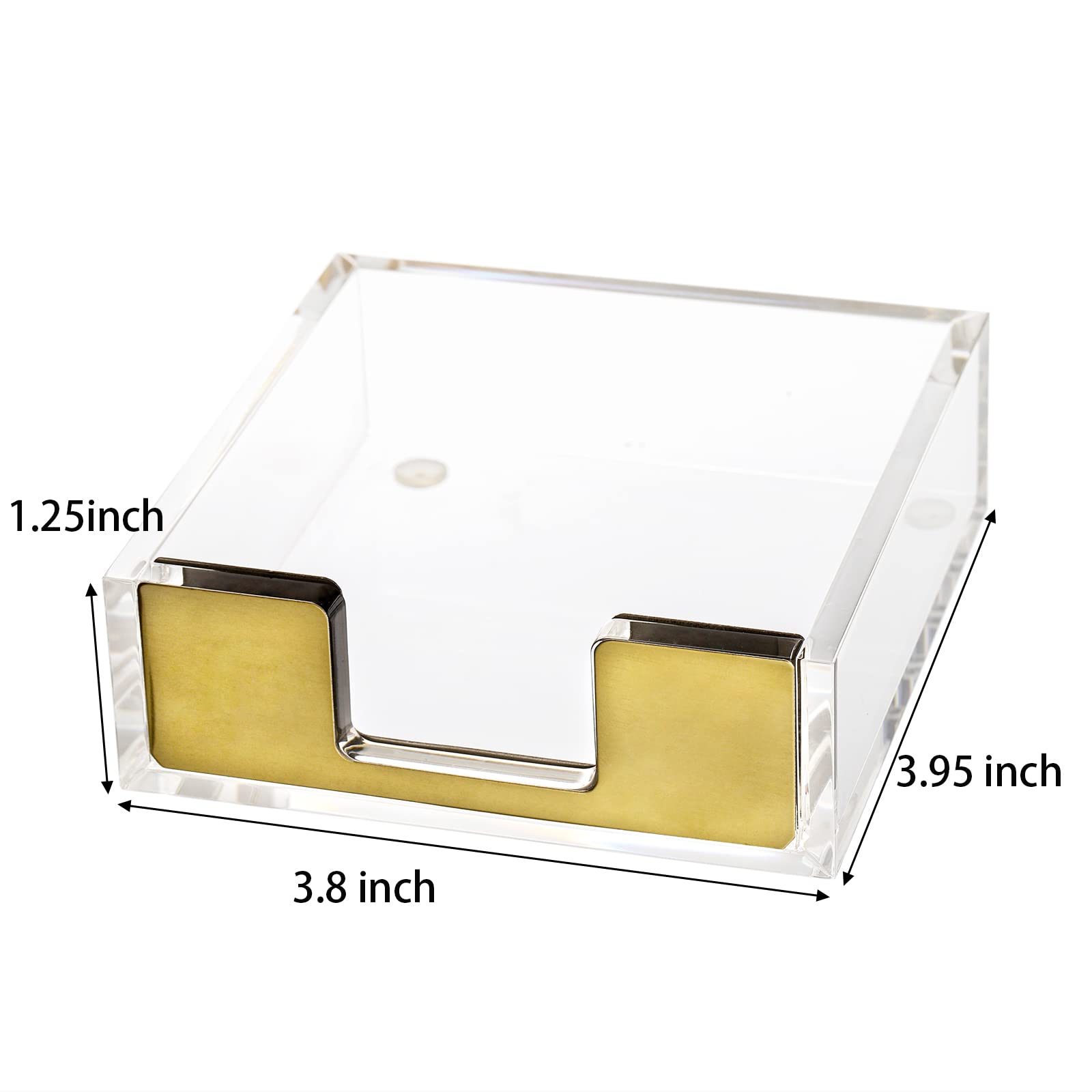 TOPZEA 2 Pack Clear Acrylic Sticky Note Holder - Modern Memo Pad Dispenser & Desk Organizer for Office, School, Home - Perfect for Notes, Reminders & Task Management