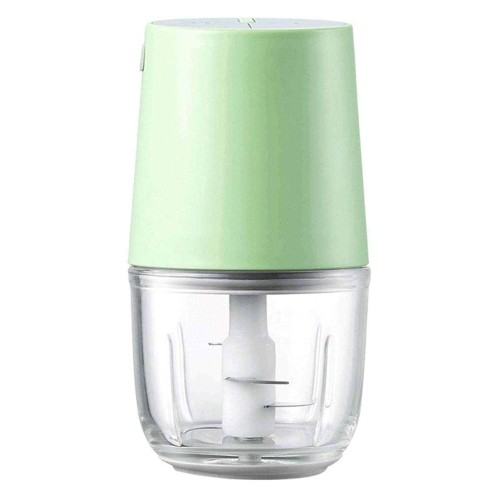 **300ml Mini Food Chopper - Powerful 4-Blade Electric Garlic Chopper for Vegetables, Fruits, Nuts, Onions, Pepper, Ginger & Salad - Quick Chopping in Seconds (Color: Blue) - Perfect for Meal Prep, Cooking & Healthy Snacks**