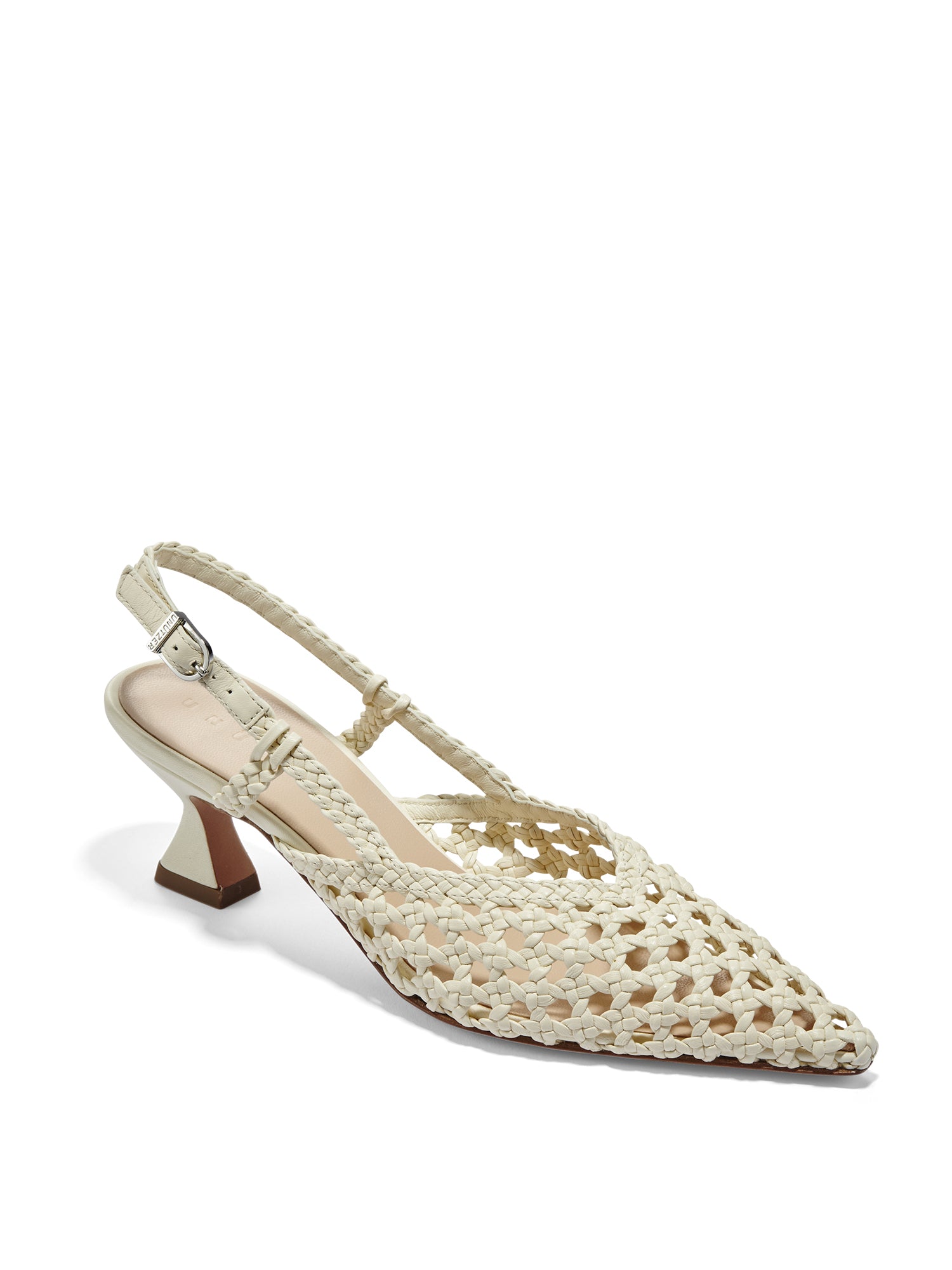 Kaylen Women's Woven Leather Heels - Comfortable Mid Heel Dress Shoes for Work, Party & Special Occasions | Stylish Office Pumps & Evening Wear