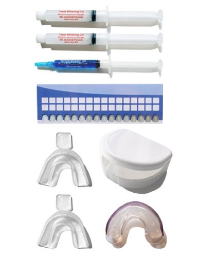 Professional Teeth Whitening Kit with 22% Carbamide Peroxide Gel - Includes 2 Custom Mouth Trays, Tooth Shade Guide & 20cc Whitening Gel for Home Use | Effective for Coffee, Wine & Smoking Stains | Perfect for Weddings, Job Interviews & Special Occasions