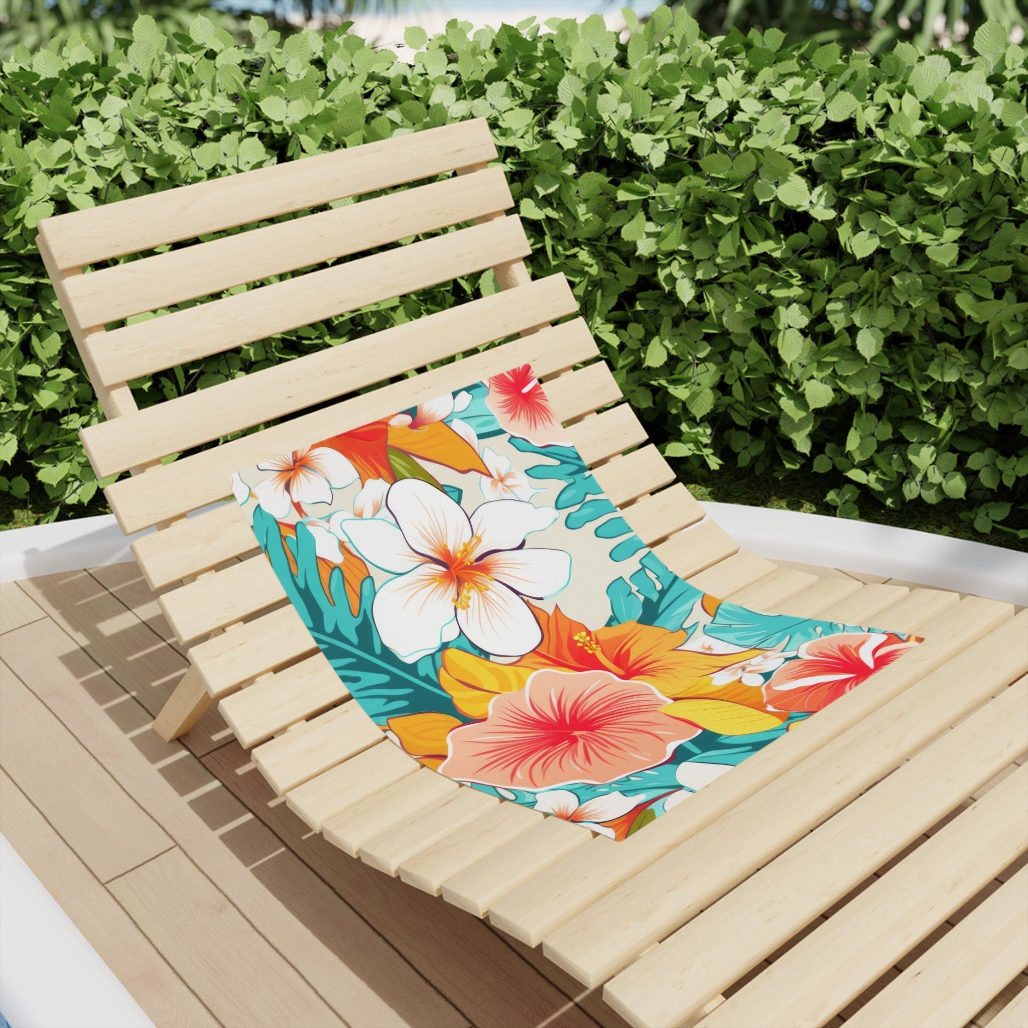Premium Flowers Beach Towel - Large, Soft & Absorbent Quick-Dry Towel for Pool, Beach, Yoga & Travel - Floral Design