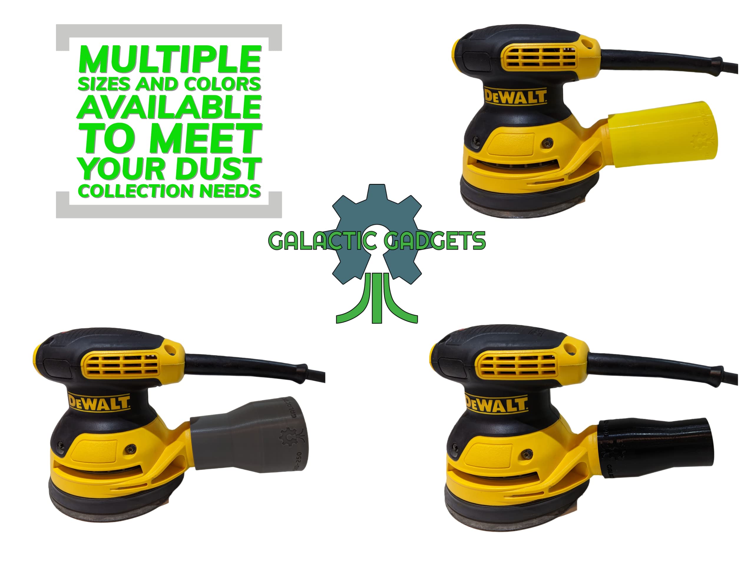 **Dewalt Sander Vacuum Adapter - 1-1/4 Inch Black Dust Collection Attachment for Precise Fit | Compatible with Dewalt Sanders | Workshop & DIY Dust Control Solution**