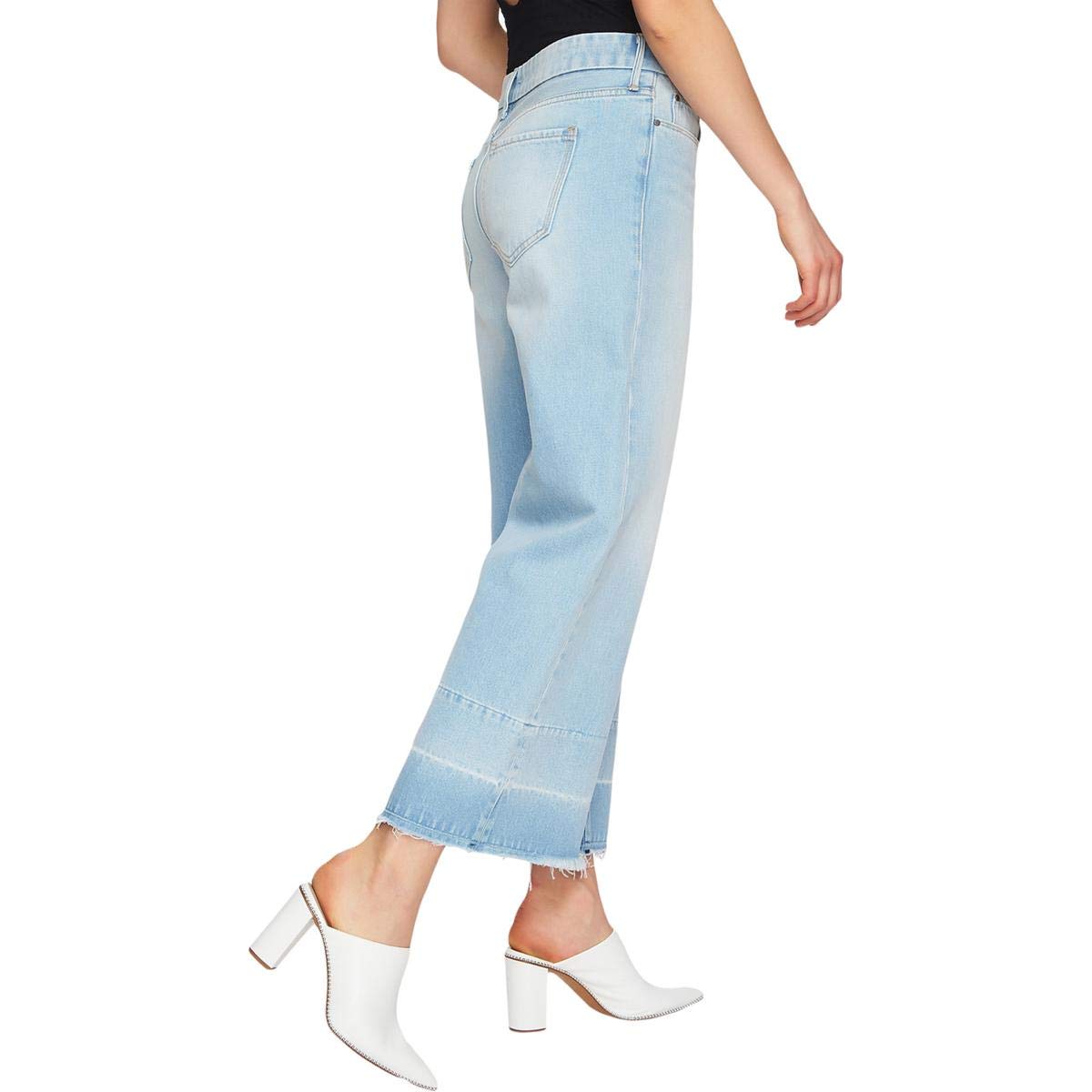 **STATE Women's Corsica Wash Five-Pocket Wide Leg Jeans with Released Hem - Comfortable & Stylish for Casual Wear, Office, and Weekend Outings**