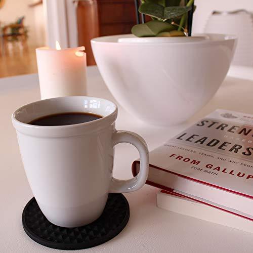 Barvivo 8-Pack Drink Coasters with Holder - Absorbent Table Protectors for Wood, Granite, Glass & Stone Tables - Soft Coasters Fit All Glass Sizes - Perfect for Home, Office & Restaurant Use