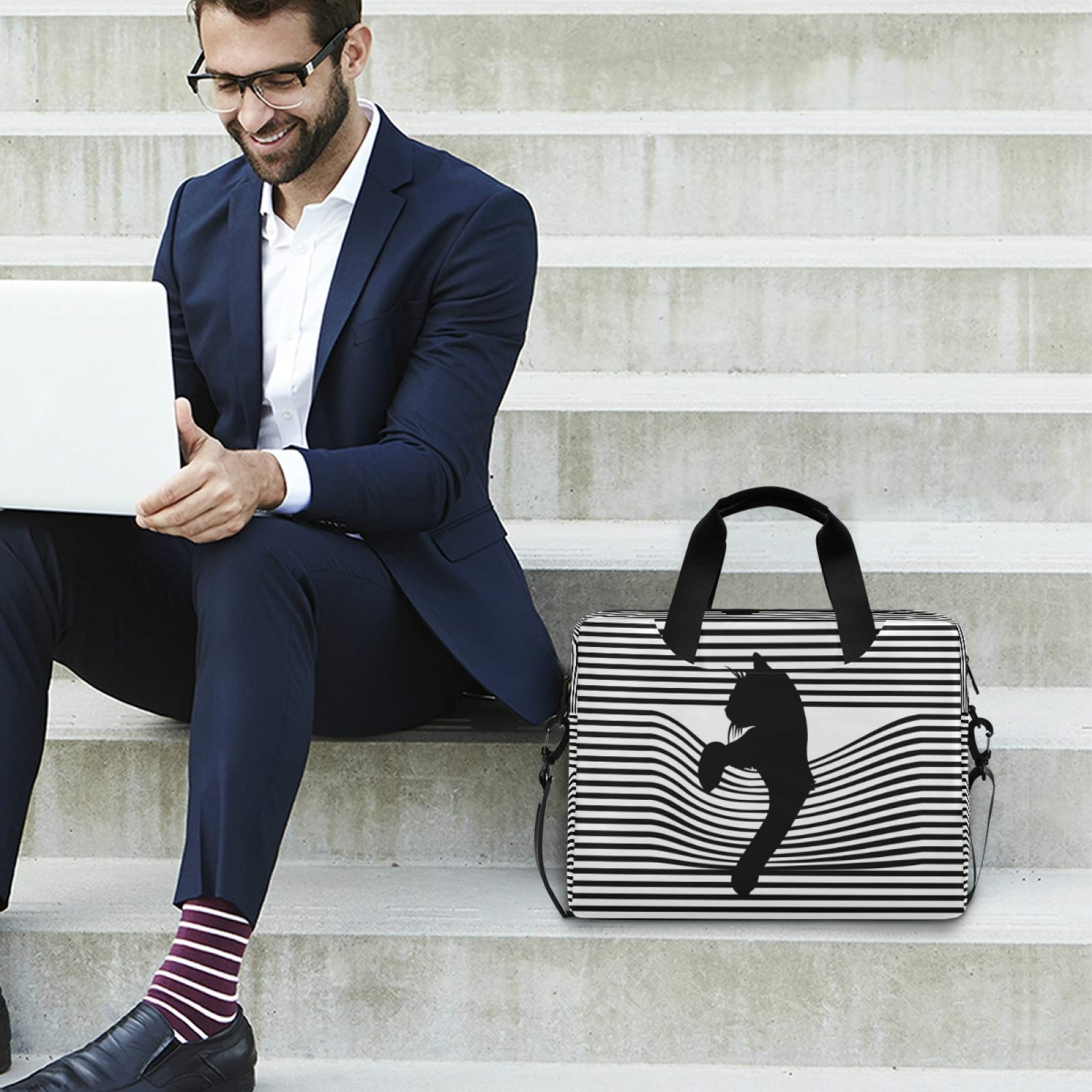 13-15.6 Inch Lightweight Laptop Bag - Durable Polyester Computer Carrying Case for Work, School & Travel
