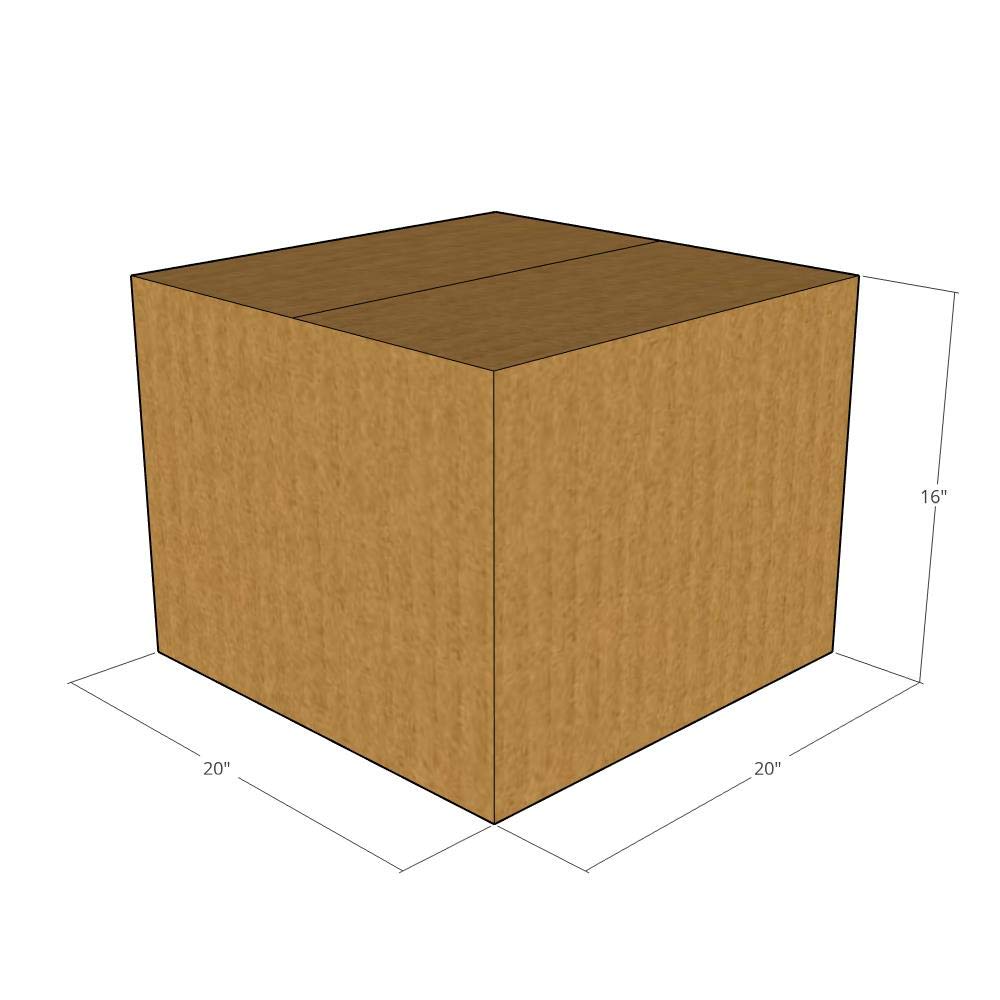 20x20x16 Inches 32 ECT New Corrugated Shipping Boxes - Heavy Duty Moving & Storage Cartons for Home, Office & Warehouse Packing Supplies