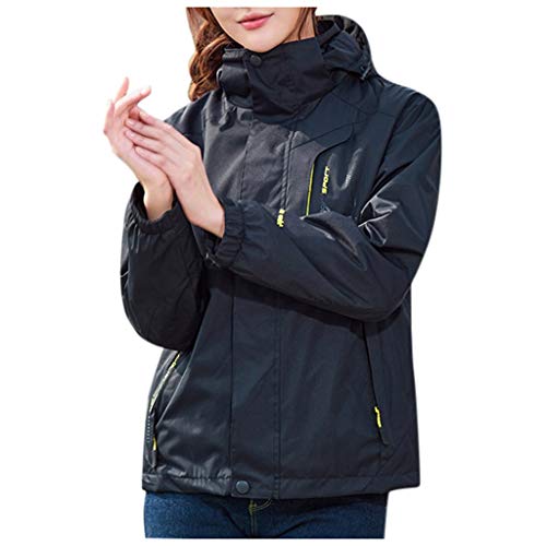 Gergeos 2-Pack Women's Lightweight Waterproof Hooded Rain Jacket - Detachable Hood, Windproof Outdoor Raincoat for Hiking, Running & Travel