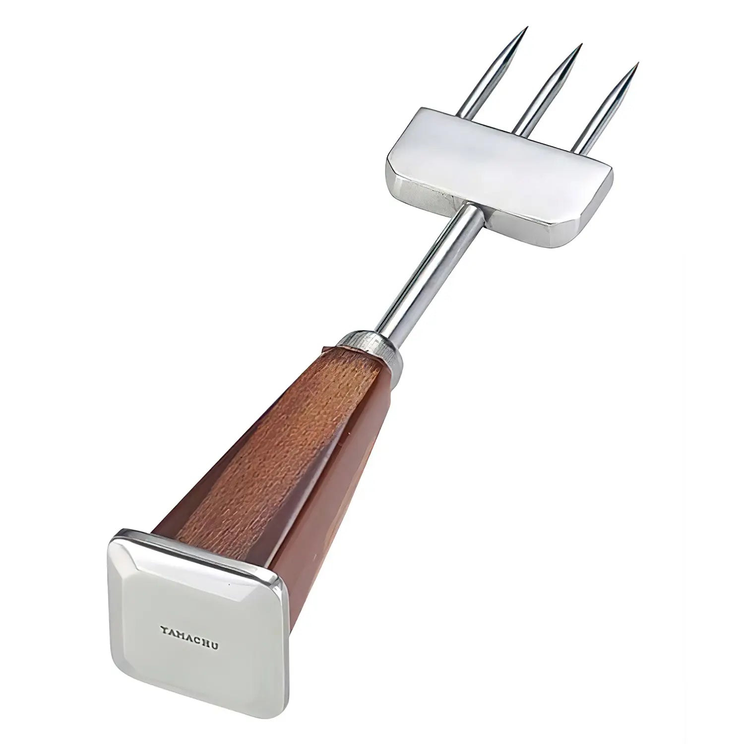 EBM Stainless Steel 3-Prong Ice Pick with Square Handle - Durable Bar Tool for Breaking Ice Cubes, Cocktail Making & Kitchen Use