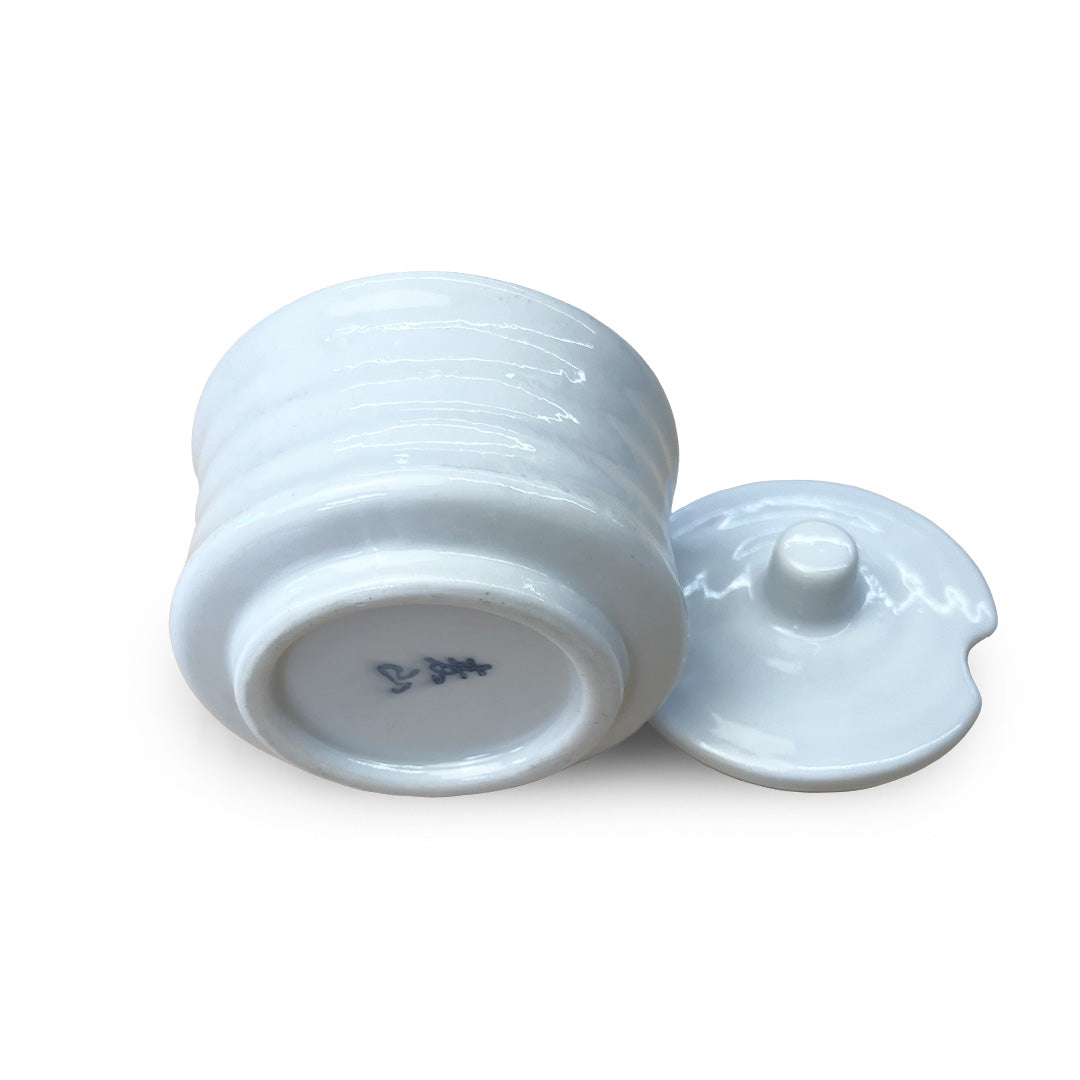 Premium Hakuji Yakumi Ceramic Condiment Dish - Elegant Tabletop Spice & Sauce Container for Sushi, Ramen, and Asian Cuisine