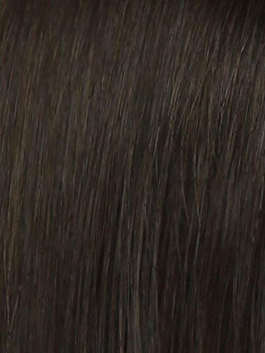 Tru2Life Clip-In Hair Topper - Dark Chocolate R6 Heat-Friendly Synthetic Hairpiece with Monofilament Base | Hair Extensions for Thinning Hair & Volume Boost | Includes Free Hair Loss Booklet by Maxwigs | Perfect for Daily Wear, Special Occasions & Styling