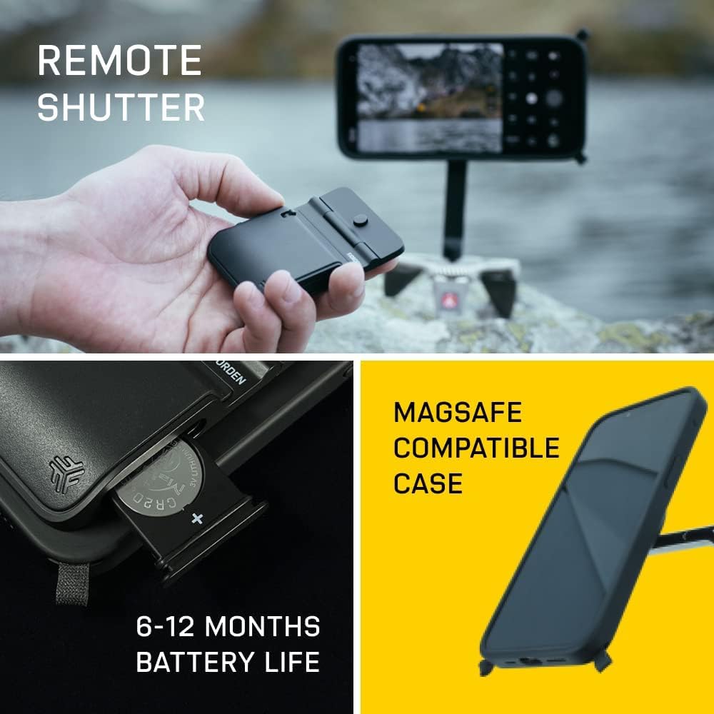 FJORDEN Plus Bundle for iPhone 15 Pro Max - Ergonomic Camera Grip Handle with Protective Case (MagSafe Compatible) - Professional Mobile Photography Accessory - Perfect for Vlogging, Travel & Content Creation