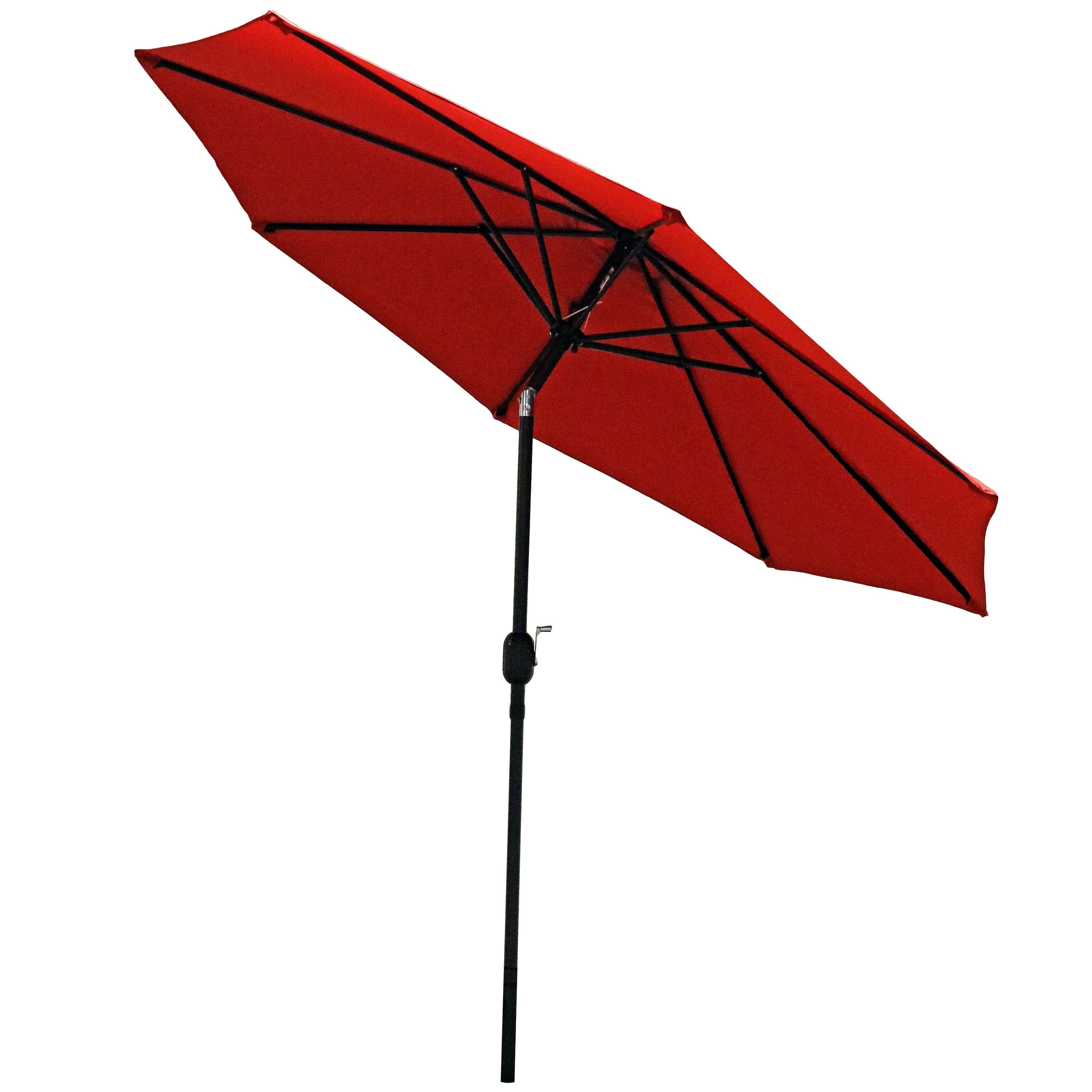 Sunnydaze 9-Foot Aluminum Outdoor Patio Umbrella with Tilt & Crank - Perfect for Poolside, Backyard, Deck, and Garden Shade