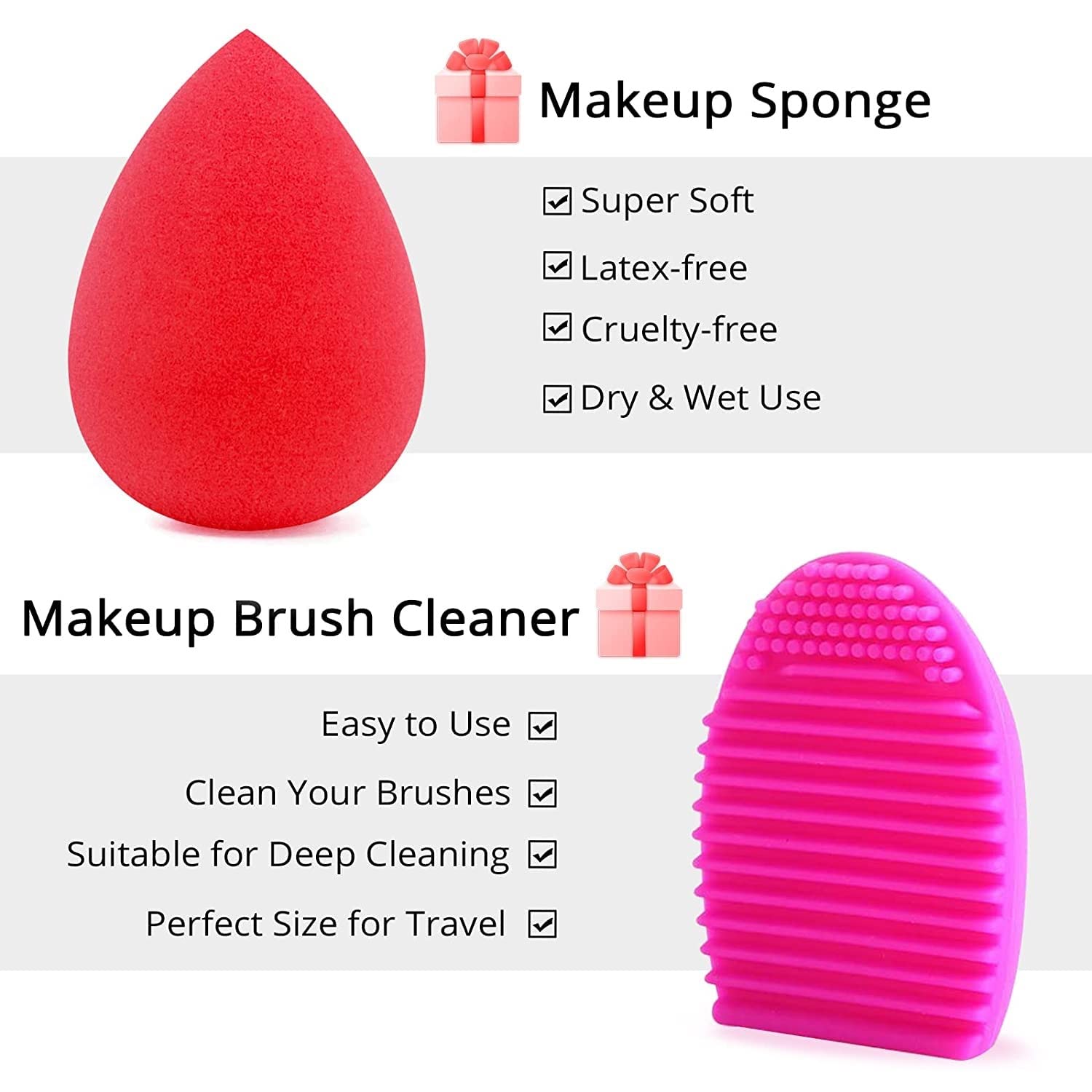 10 Pcs Professional Makeup Brushes Set with Foundation, Eyeliner & Eyeshadow Brushes - Includes 1 Makeup Blender & Brush Cleaner - Perfect for Daily Makeup, Beauty Salon & Travel Use