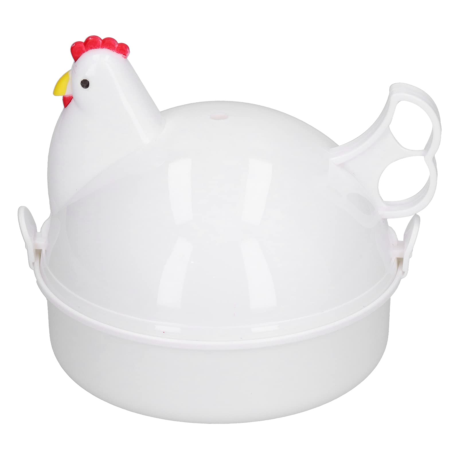 Electric Egg Steamer - 4-Slot Egg Cooker with Safety Buckles, Heat-Resistant White Design for Perfect Boiled Eggs - Ideal for Home Kitchen, Breakfast Meal Prep & Healthy Cooking