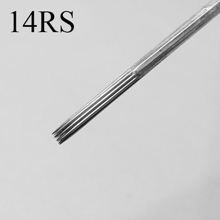 50PCS 14RS Disposable Sterilized Round Shading Tattoo Needles - Professional Tattoo Supplies for Smooth Shading & Blending - Perfect for Tattoo Artists & Beginners (Home & Studio Use)