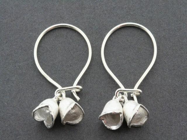 2 Pack Bell Pod Hoop Earrings - Dainty Boho Chic Jewelry for Women - Perfect for Parties, Weddings & Everyday Wear