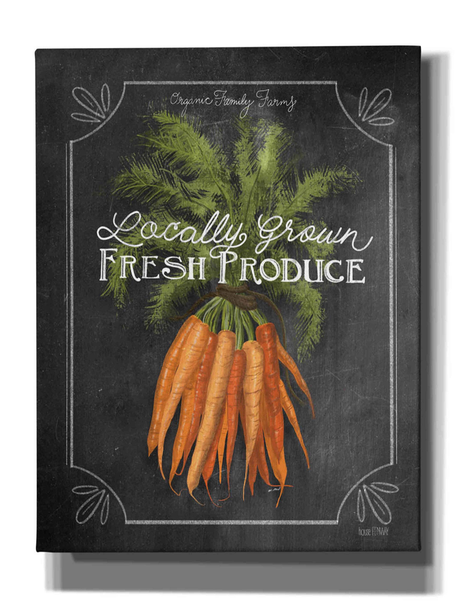 Epic Graffiti 'Fresh Carrots' by House Fenway - 26x34 Inch Canvas Wall Art for Living Room, Bedroom & Office Decor - Modern Pop Art Painting for Home & Gifts