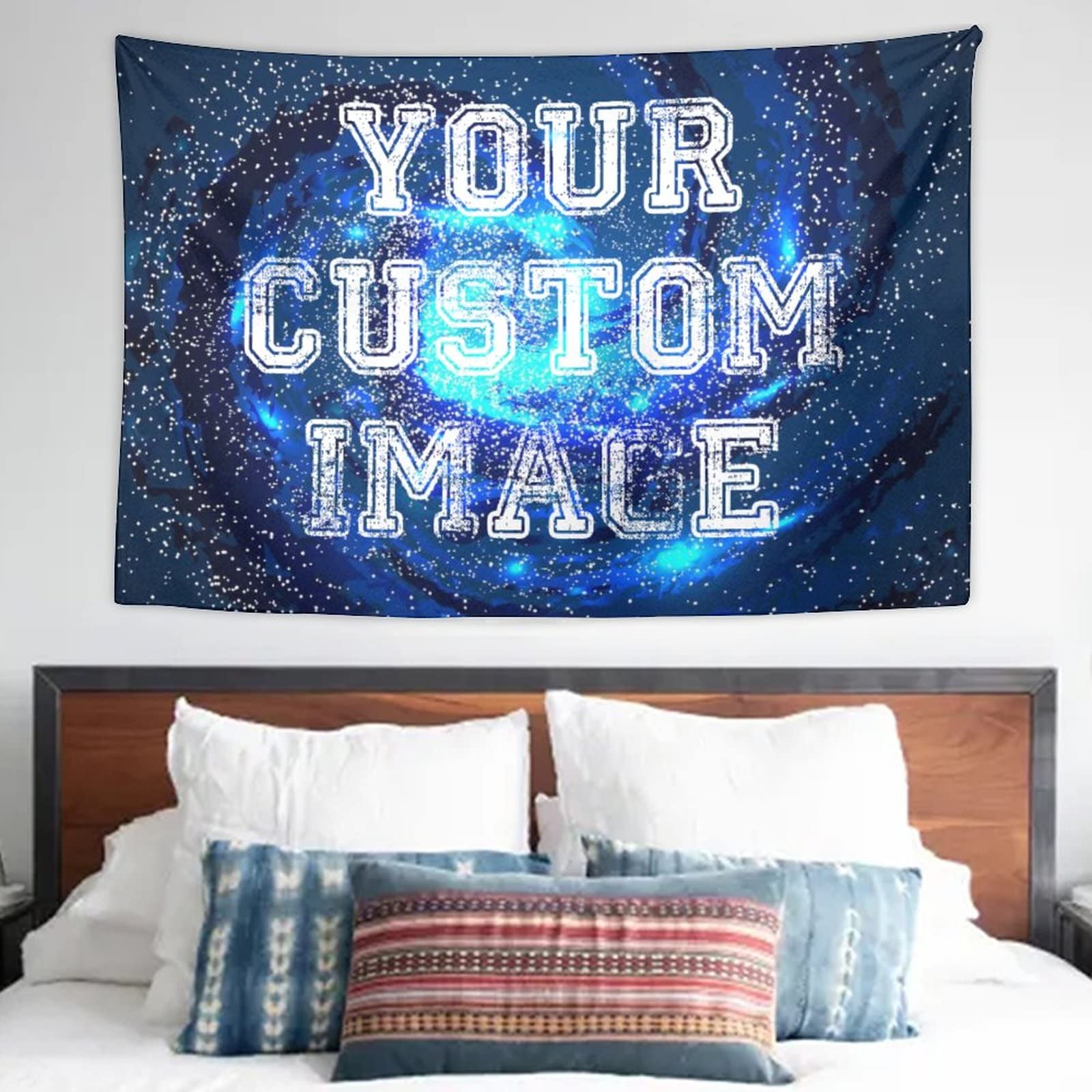 Custom Tapestry Wall Hanging - Personalized DIY Home Decor for Bedroom, Living Room & Events | 50x60 Inch Bohemian Wall Art for Christmas, Birthday, Festival Backdrops | Perfect for Dorm Decor, Wedding Photo Backdrops & Bohemian Room Aesthetics
