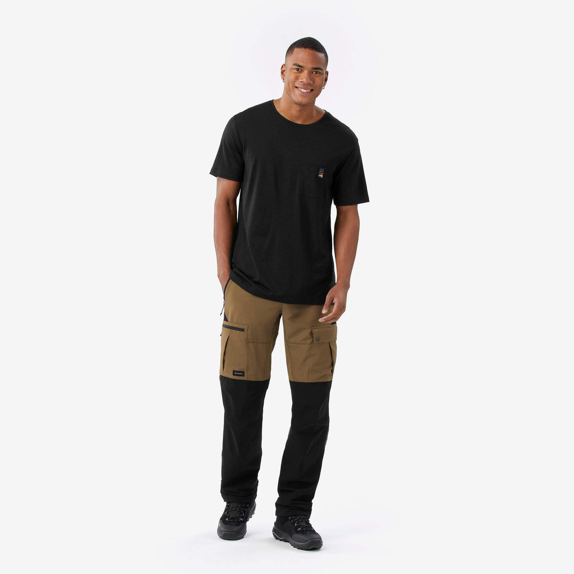 Simond Men's TRAVEL 900 100% Merino Wool T-Shirt - Lightweight & Odor-Resistant Travel Shirt for Hiking, Camping & Outdoor Adventures