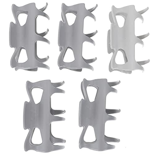 Lurrose 5Pcs Large Hair Claw Clips - Non-Slip Hair Barrettes for Women (Grey) - Perfect for Styling & Securing Hair