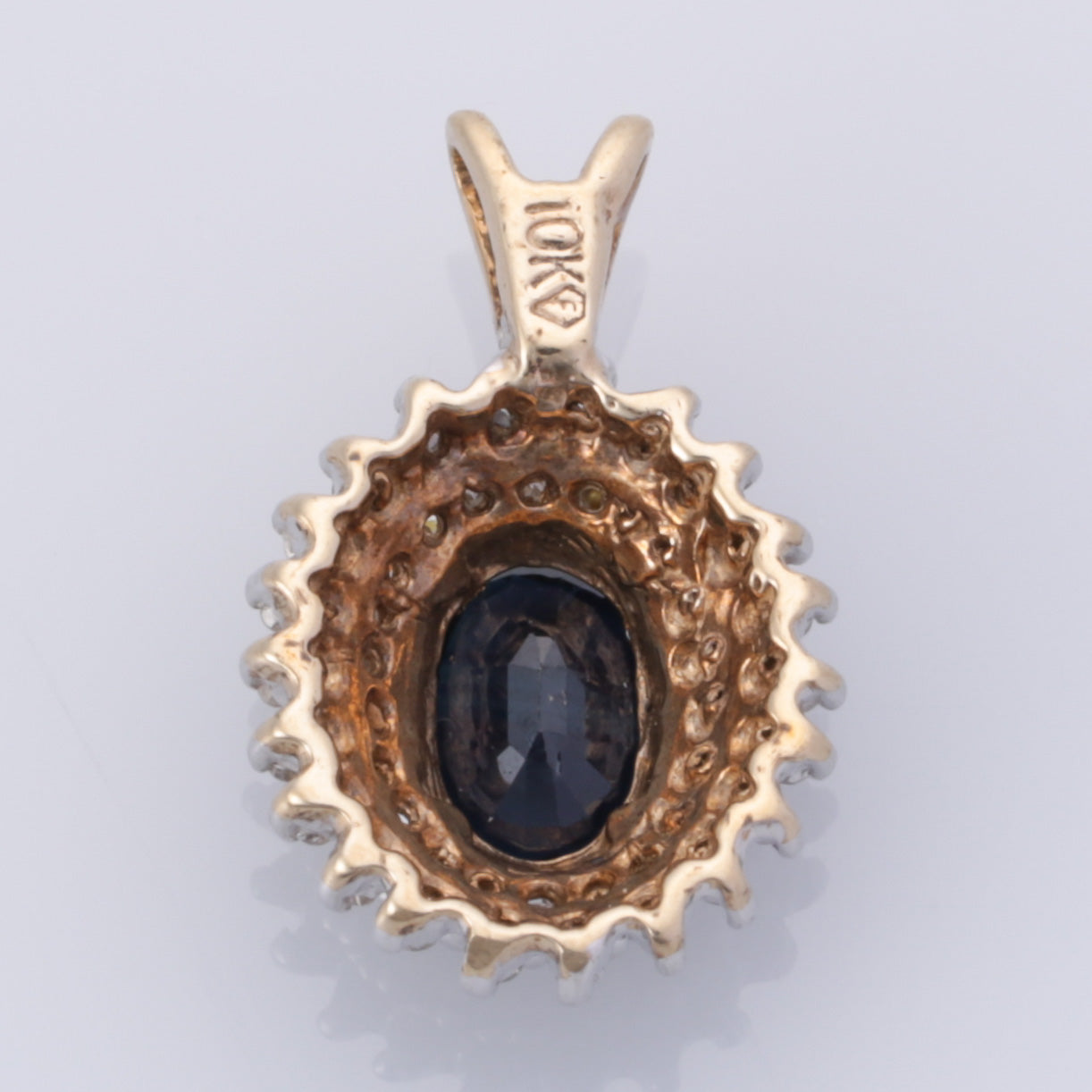 10K Yellow Gold Sapphire and Diamond Pendant Necklace - 0.867ct Natural Sapphire & 0.225ctw Diamond Accents | Elegant Jewelry Gift for Women, Perfect for Anniversary, Birthday & Special Occasions