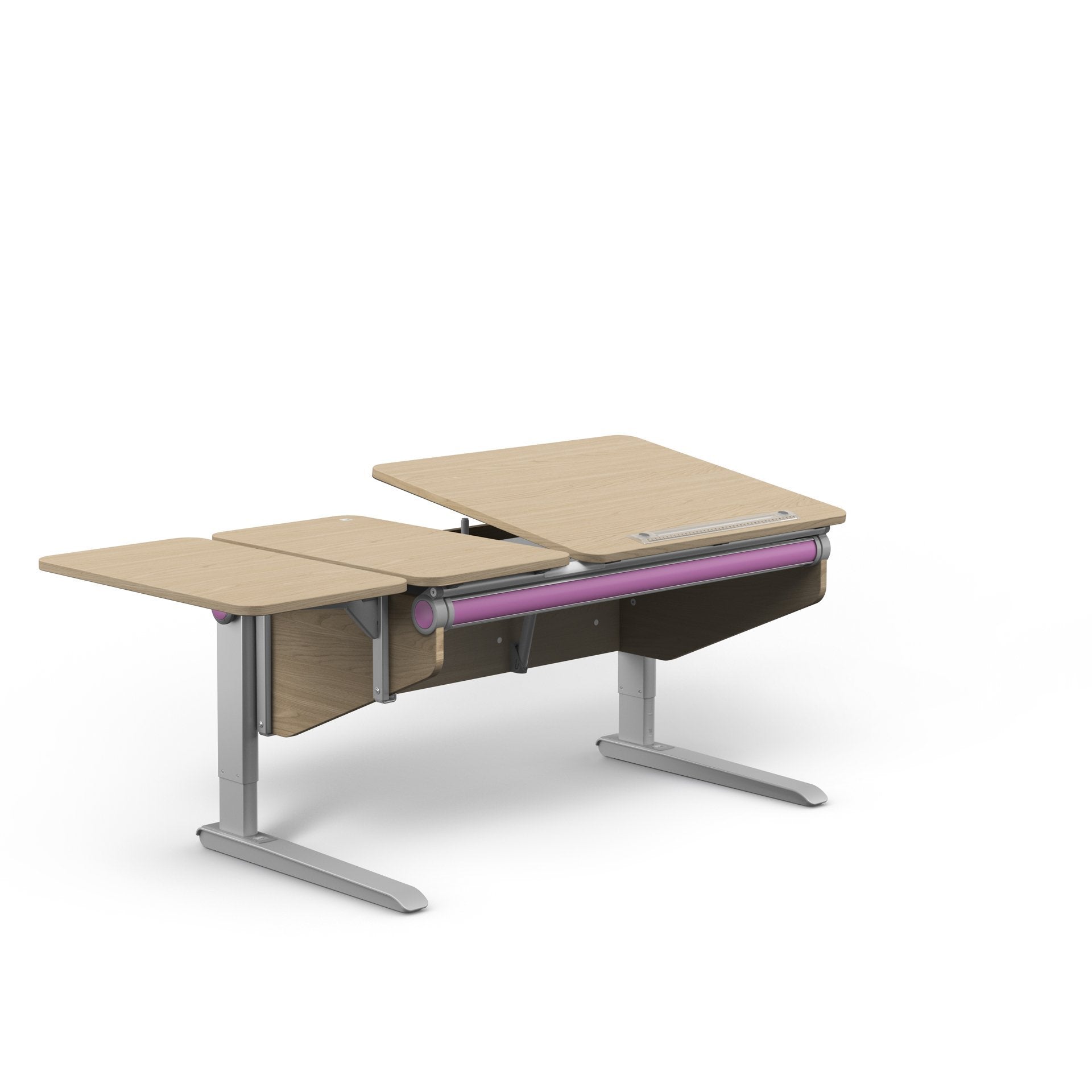 MOLL Winner Split Desk - Adjustable Kids Study Desk with Storage Shelf - Perfect for Home Office, Online Learning & Small Spaces