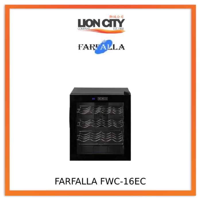 Farfalla FWC 16EC 16 Bottle Wine Cooler Refrigerator - Perfect for Home Bars, Restaurants & Wine Cellars