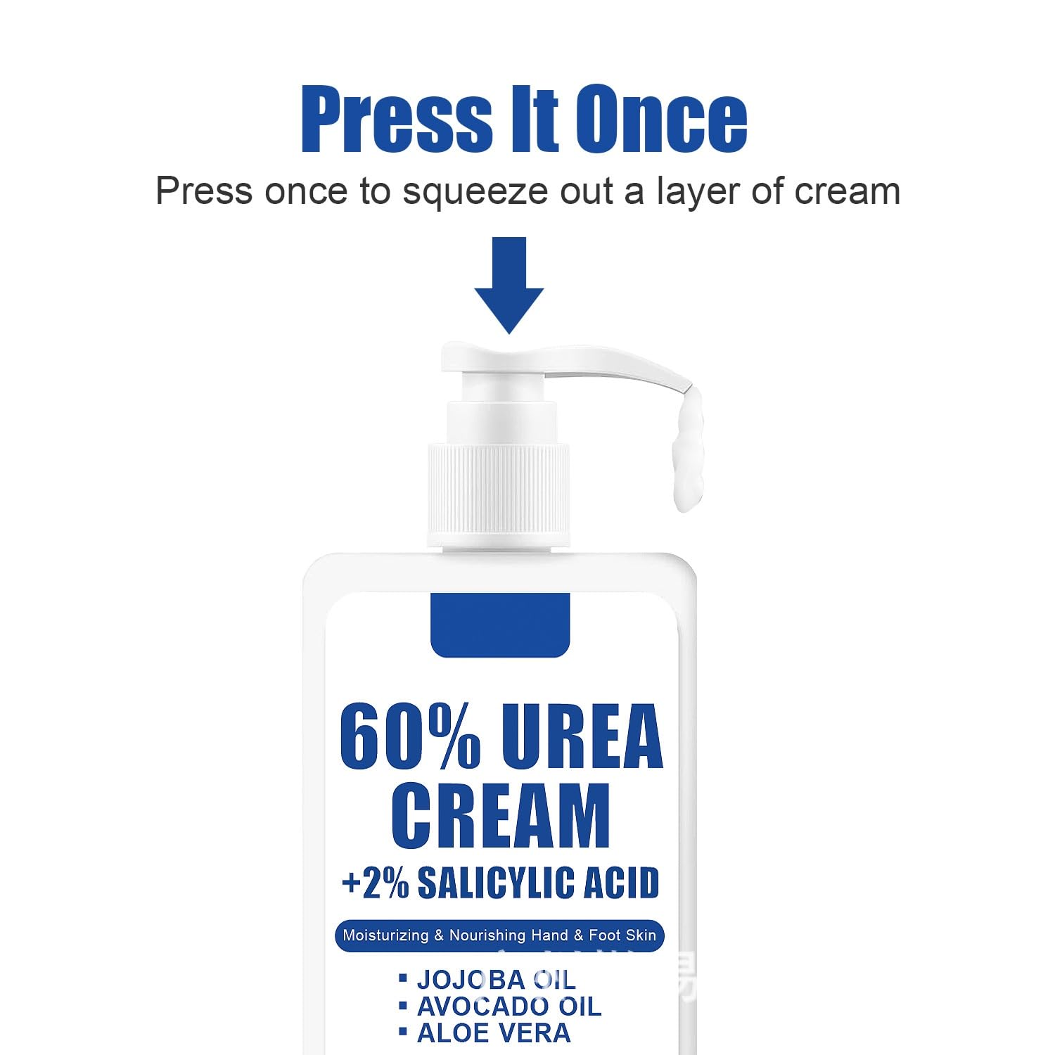 60% Urea Cream for Dry Cracked Feet & Hands - Intensive Moisturizing Treatment with 2% Salicylic Acid - Hydrates, Softens & Repairs Rough Skin on Heels, Knees & Elbows - Unisex Foot Care Lotion 5.3oz - Perfect for Cracked Heel Repair & Winter Skin Care