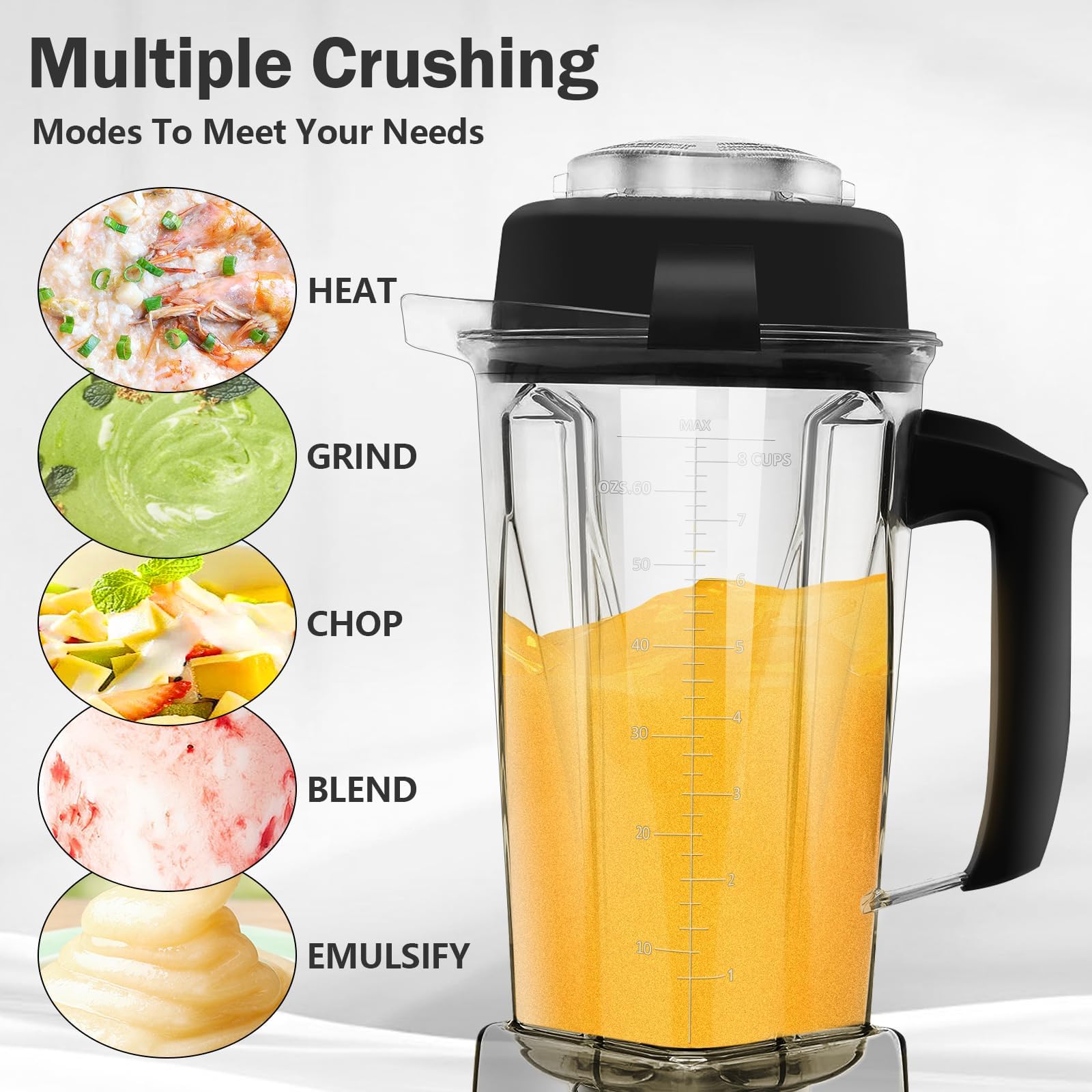 Leepenk 64OZ 5200 Blender Pitcher Replacement for Vitamix Classic C-Series - Compatible with 5200 6300 5000 5500 4200 4500 750 60865 62827 Models - High-Performance Blender Cup with Blade Assembly - Perfect for Smoothies, Soups, Nut Butters & Meal Prep