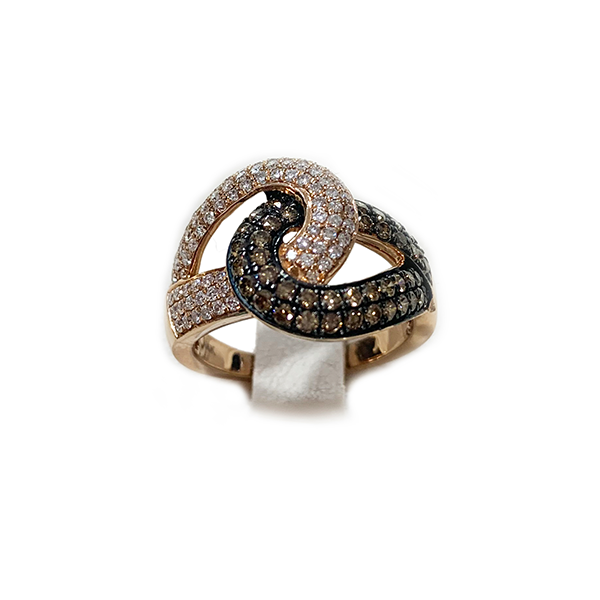 14K Rose Gold Brown Diamond Ring for Women - Elegant Vintage Style Engagement & Wedding Band - Perfect for Anniversaries, Proposals & Special Occasions