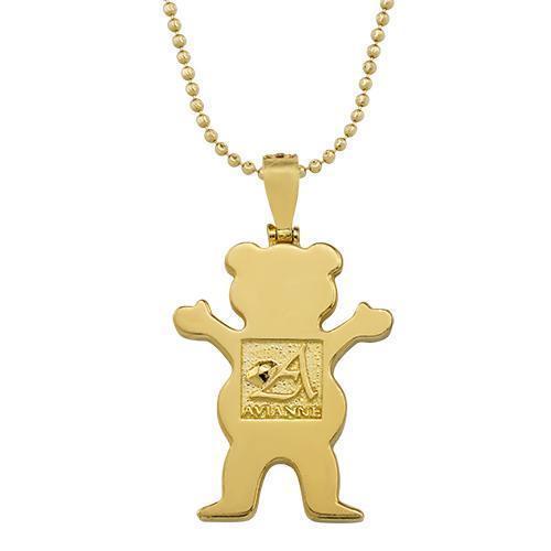 14K Yellow Gold Diamond Bear Pendant Necklace - 1.51 Carat Enhanced Yellow Diamonds - Perfect for Birthday Gifts & Anniversary Jewelry
