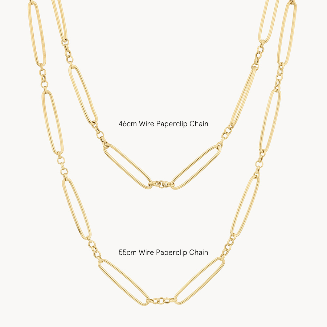 Gold Wire Paperclip Chain Necklace for Women - Trendy Layered Minimalist Jewelry for Everyday Wear, Office & Date Night