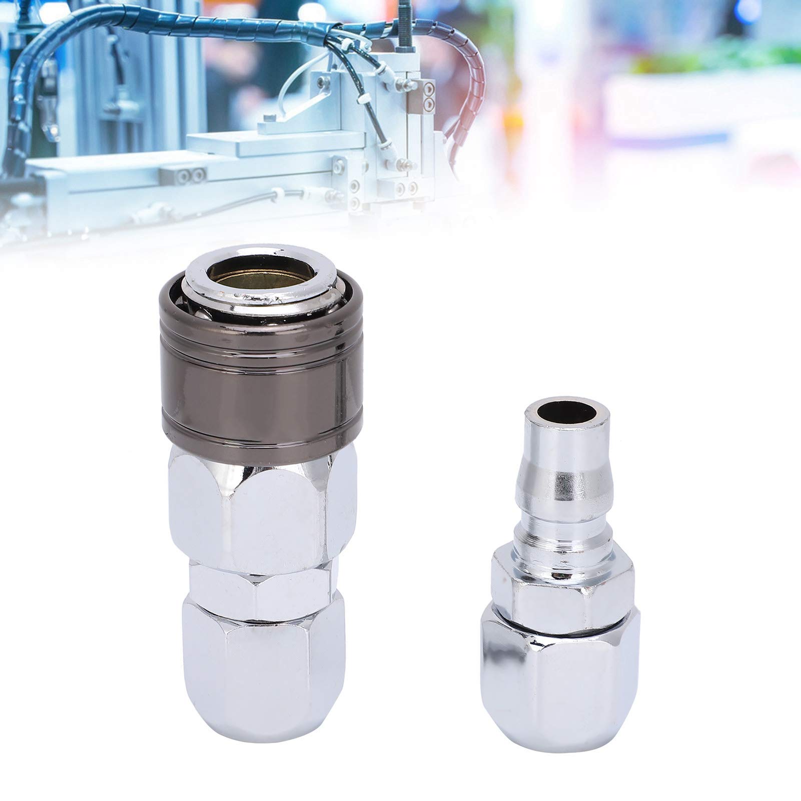 40SP+40PP Alloy Steel Air Pipe Joint Connector Fittings - High Pressure Pipe Coupling for Industrial, Pneumatic and Hydraulic Systems (Workshop, Factory, Automotive Applications)