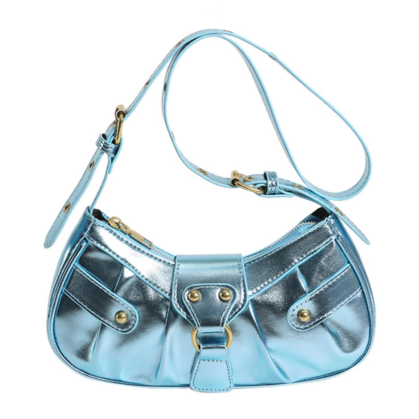Trendy Y2K Shoulder Bag for Women - Crossbody Pleated Hobo Purse - Perfect for Casual Outings, Travel & Everyday Use
