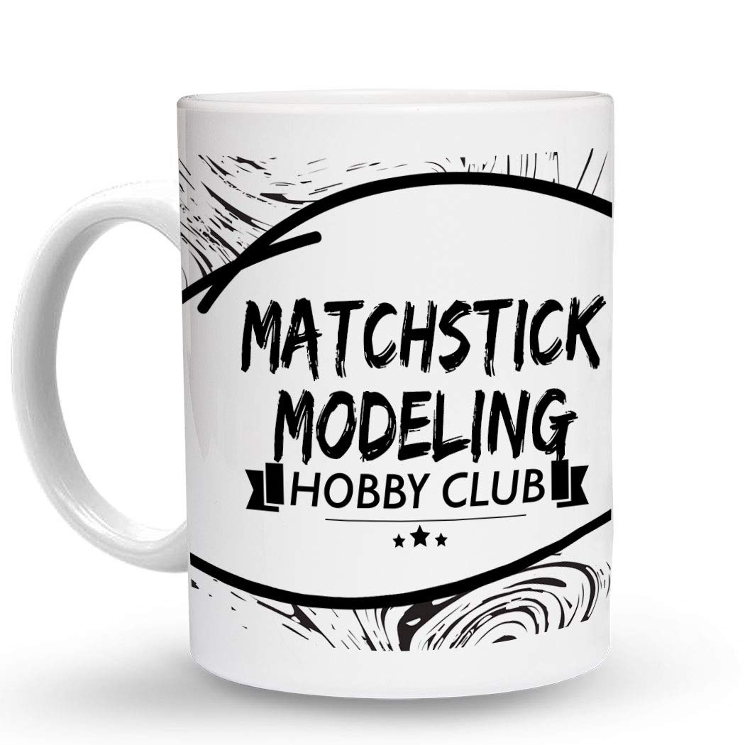 Makoroni - 6 oz Ceramic Espresso Shot Mug for Matchstick Modeling Hobby Club | Perfect for Coffee Lovers & Craft Enthusiasts | Ideal for DIY Projects, Gift Giving & Home Decor