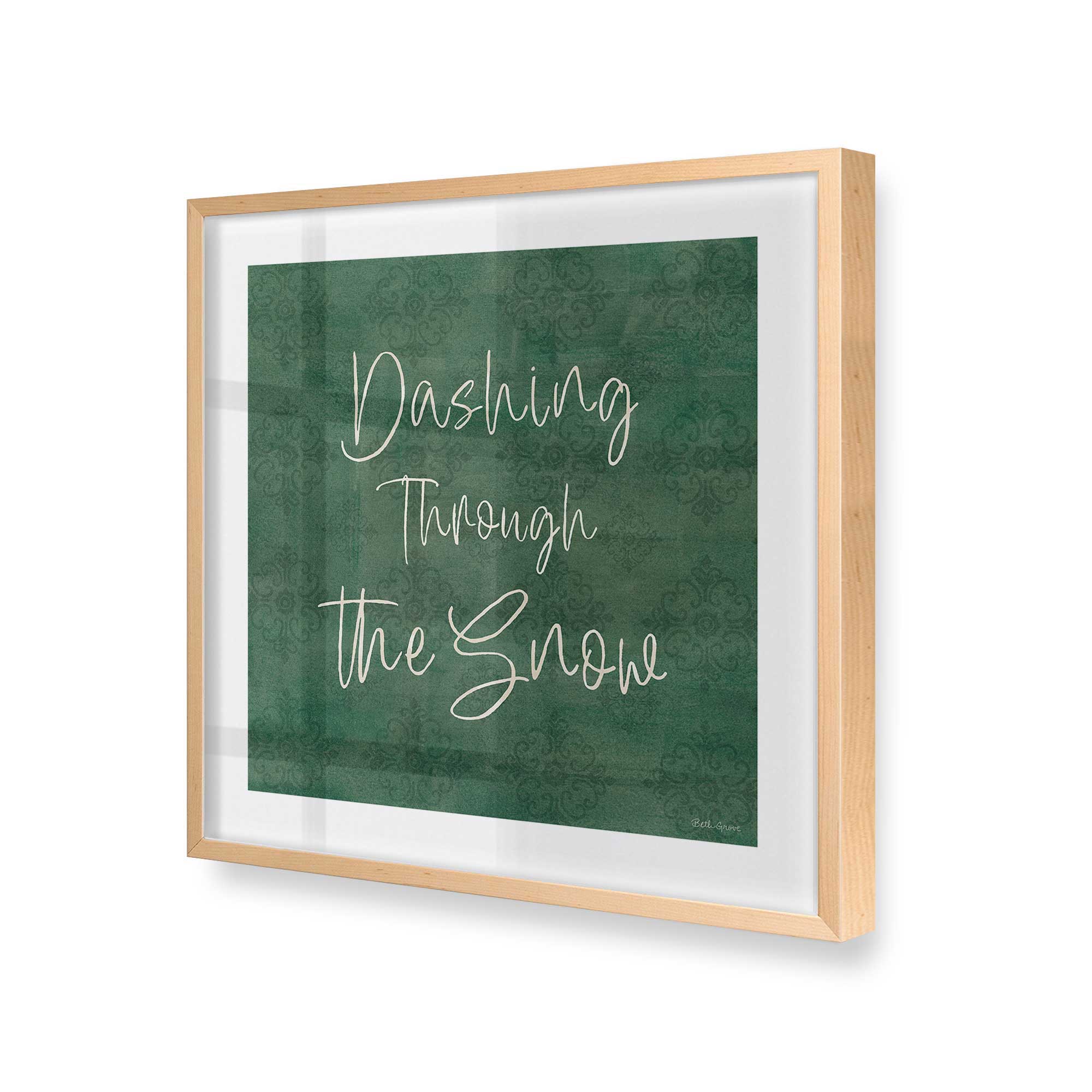 Festive Dashing Through the Snow Christmas Print - Holiday Home Decor for Living Room, Bedroom & Office Wall Art