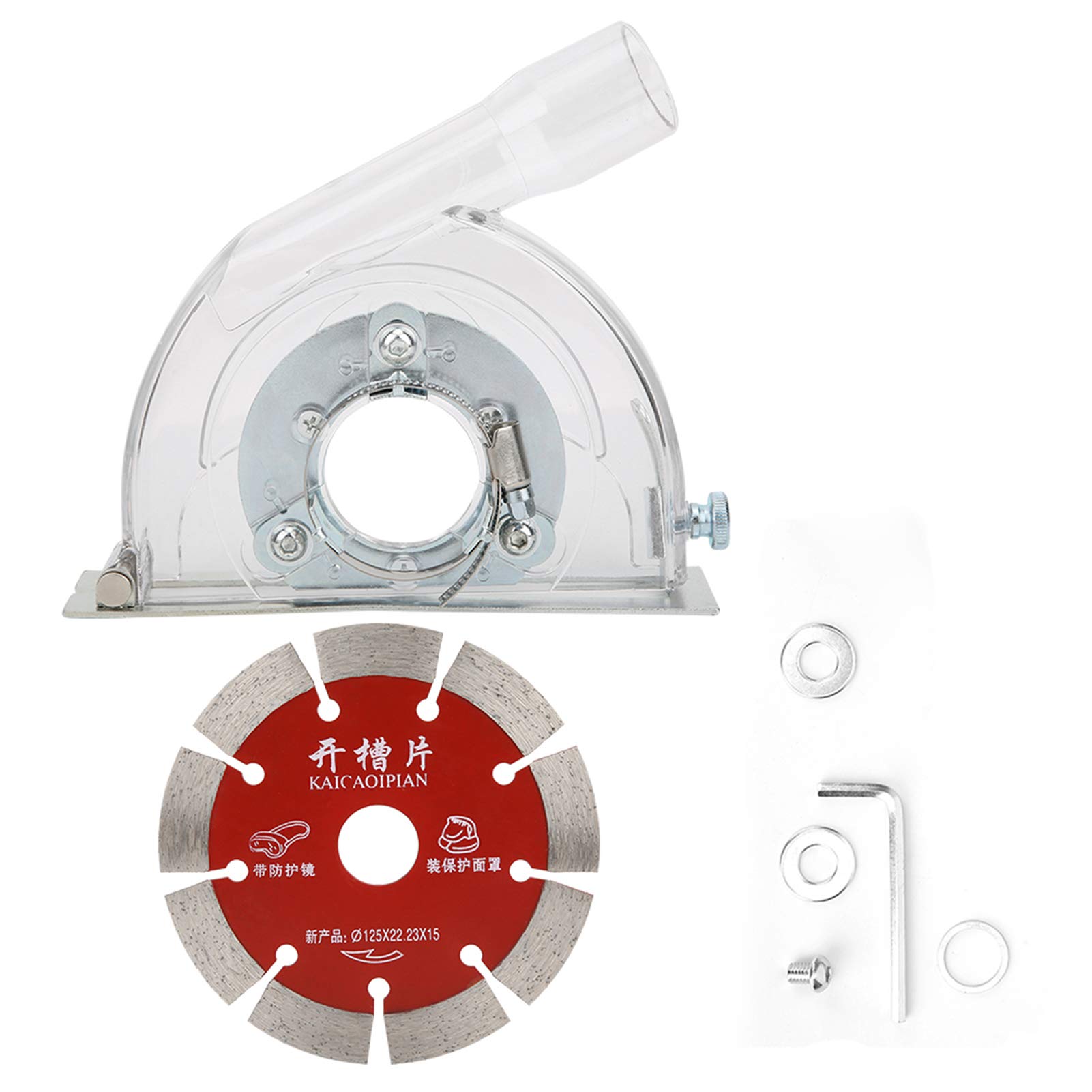 **B-110A Grinding Dust Cover Collector with 125mm Slotted Disc – Drywall, Marble, Concrete Cutting Hood for Wall & Floor – Dust Control for DIY & Professional Renovation**    *(Perfect for Home Improvement, Construction, and Tile/Marble Cutting Projects)*