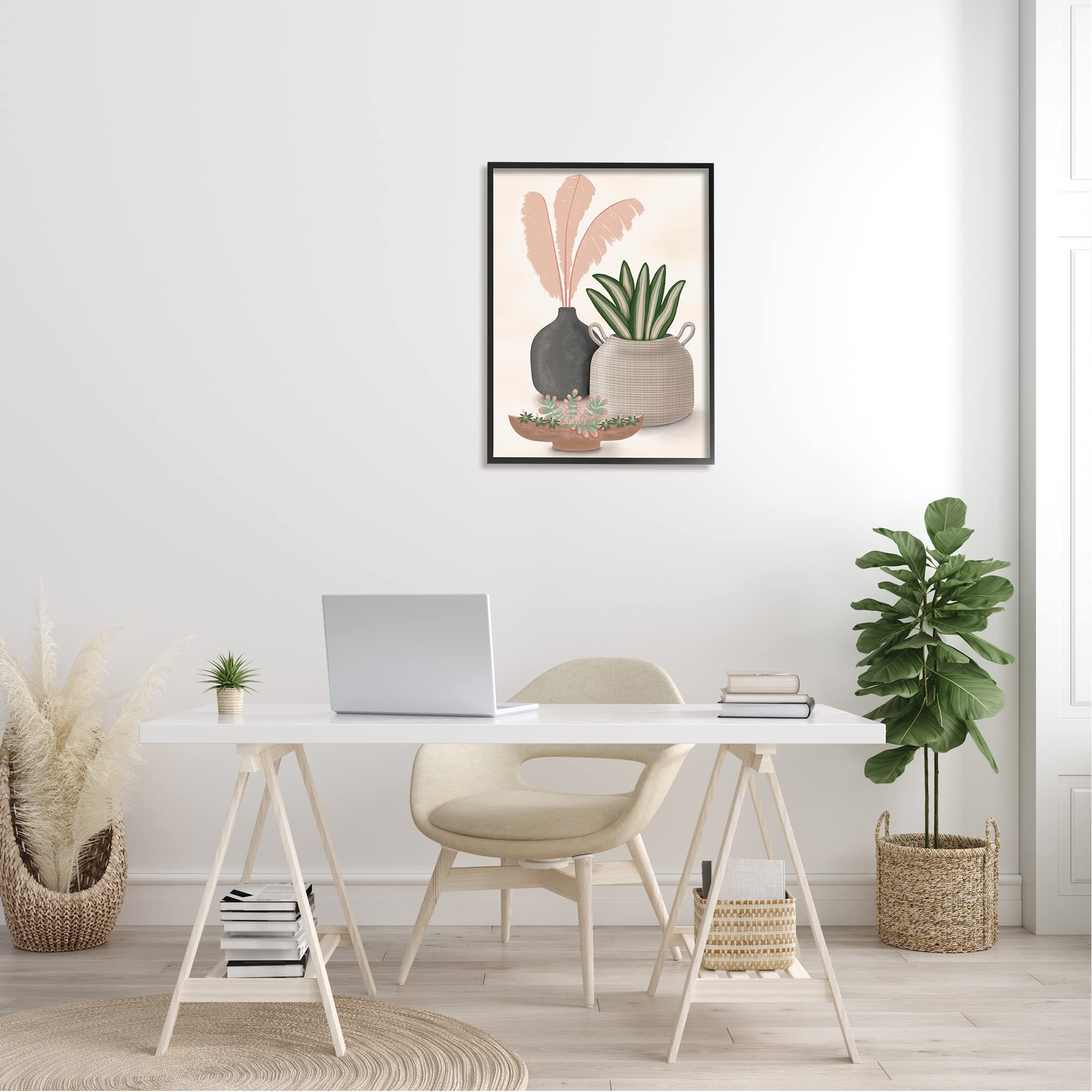 Pastel Botanical Succulents Illustration - Hand-Painted Plant Jars & Vases by Darlene Seale - Perfect for Home Decor, Wedding Centerpieces, and Office Desk Plants