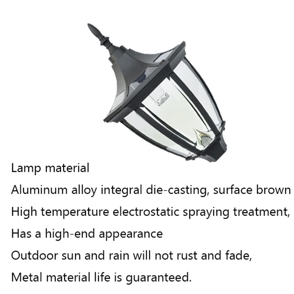 Solar Post Lights Outdoor - Waterproof LED Pillar Lamp Fixture, Die Cast Aluminum & Glass Warm White Light for Garden, Yard, Pathway, Driveway - Perfect for Landscape Lighting, Patio Decor and Nighttime Safety