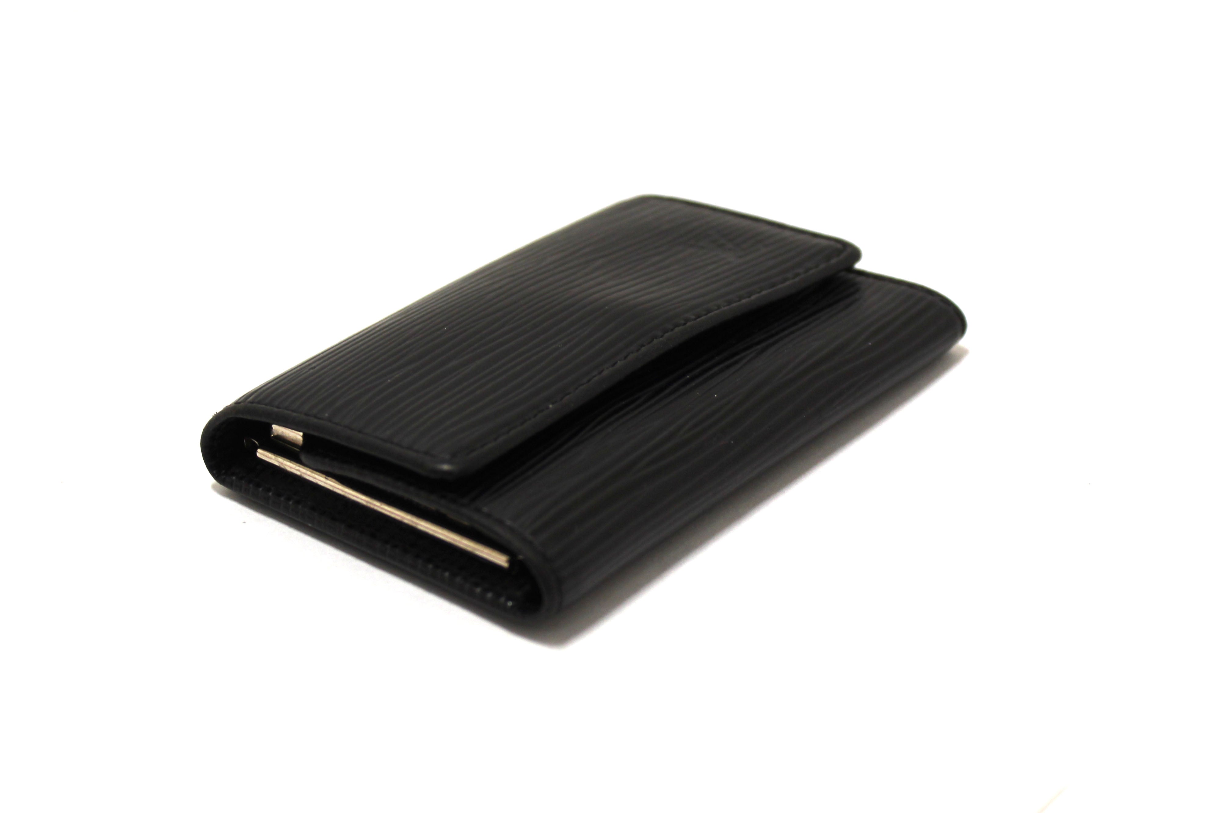 Authentic Louis Vuitton Black Epi Leather 6-Ring Key Holder - Luxury Key Organizer Case for Women & Men - Perfect for Home, Office & Travel Accessories