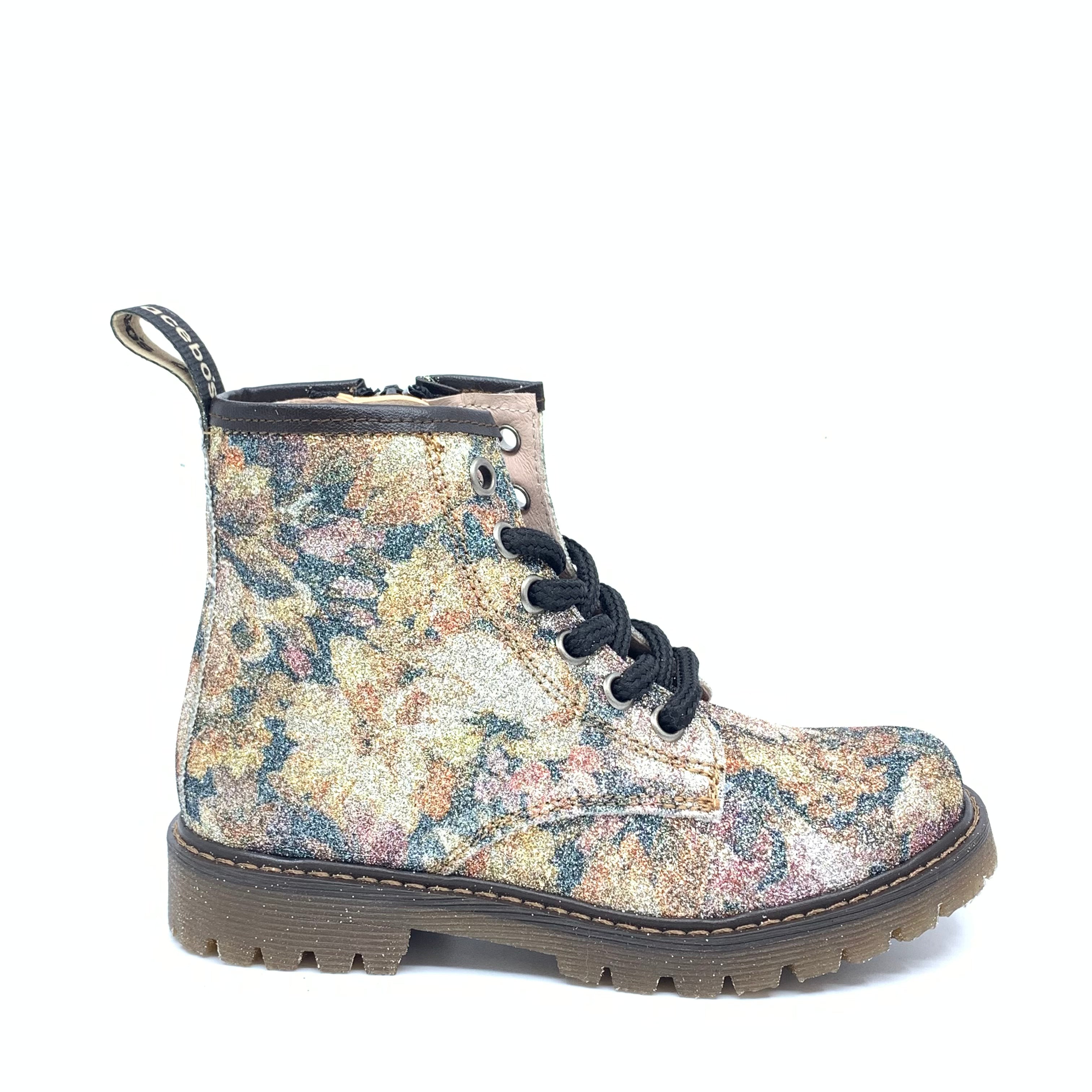 Acebos Floral Glitter Boots for Women - Sparkly Fashion Ankle Boots with Floral Design | Perfect for Parties, Weddings & Night Out