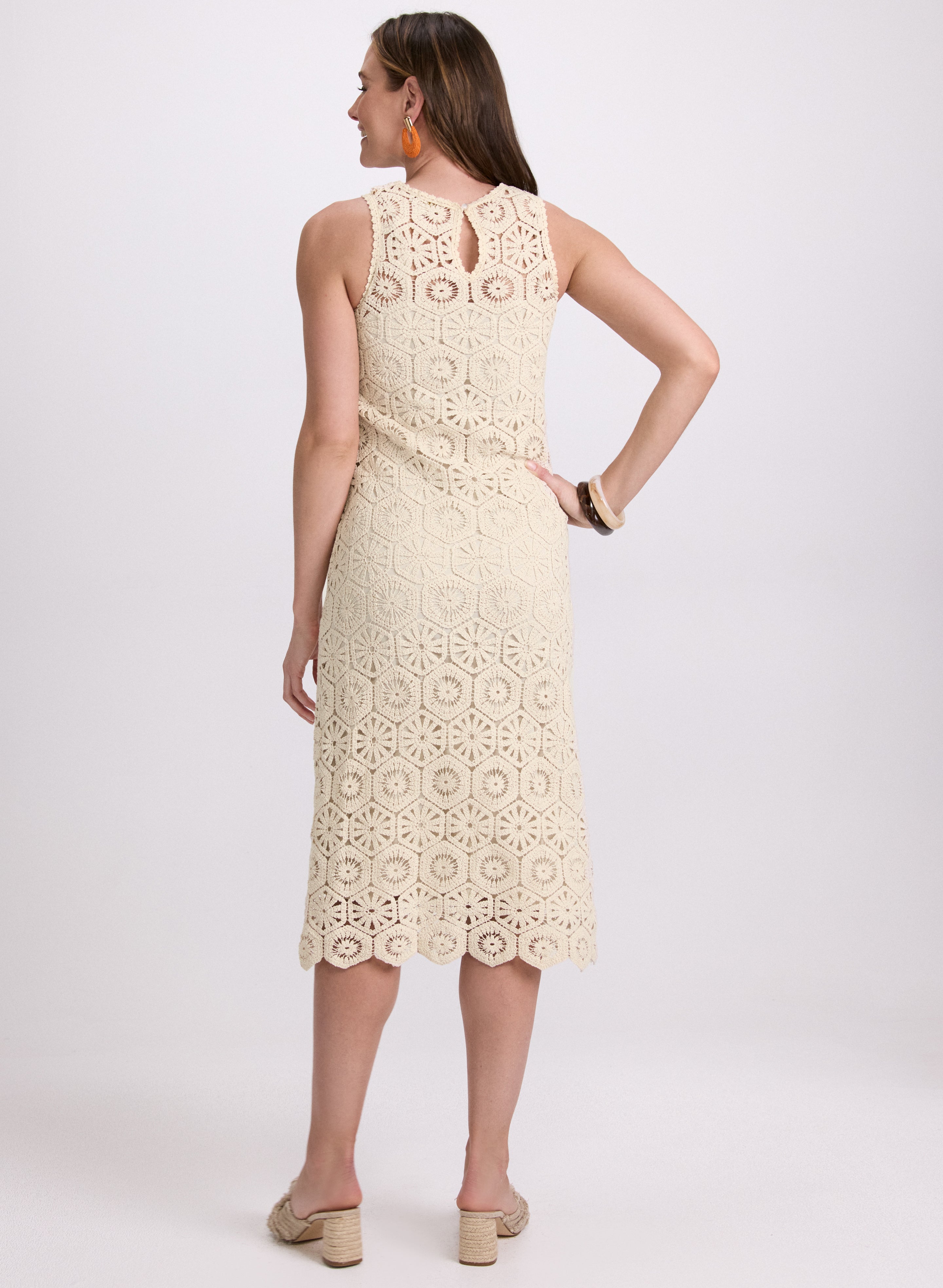 Elegant Crochet Trim Dress for Women - Summer Boho Floral Maxi Dress - Perfect for Beach, Wedding & Vacation