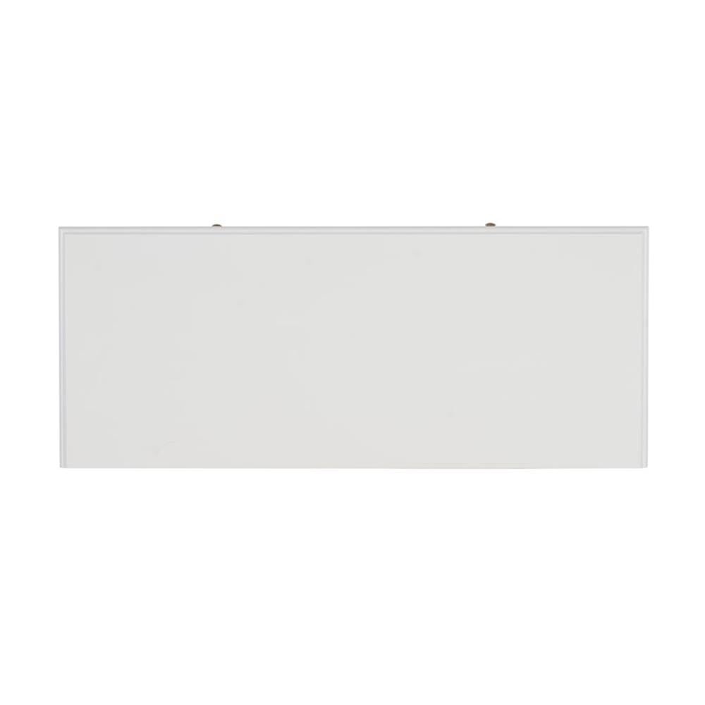 Modern 2-Drawer Wood and Metal Office Desk in White & Gold - Stylish Home Office Furniture for Small Spaces, Work from Home & Study Rooms