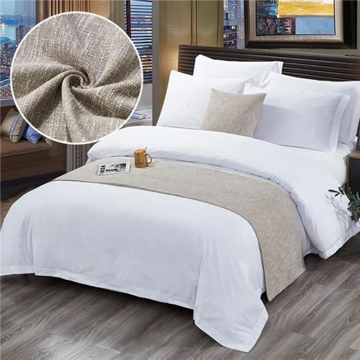 Elegant Bed Runner Scarf - Luxury Bedding Decoration for Hotels, Homes & Guestrooms - Perfect for Bed Cover Accent, Bed Tail Towel & Home Decor - Ideal for Weddings, Parties & Cozy Bedroom Styling