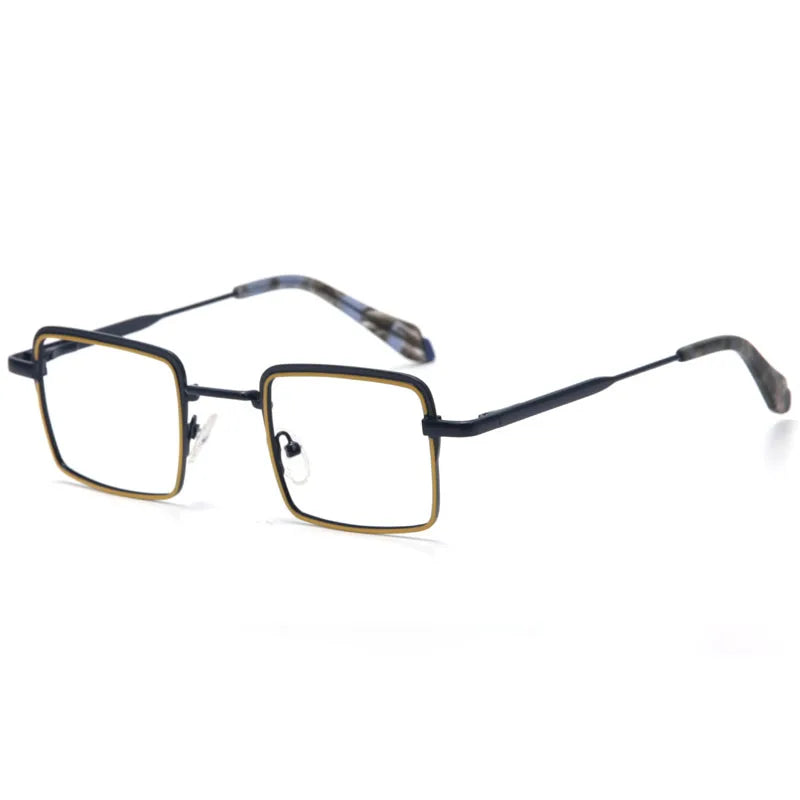 Aror Unisex Full Rim Square Alloy Eyeglasses 87814 - Stylish Lightweight Frame for Men & Women - Perfect for Reading, Working & Daily Wear
