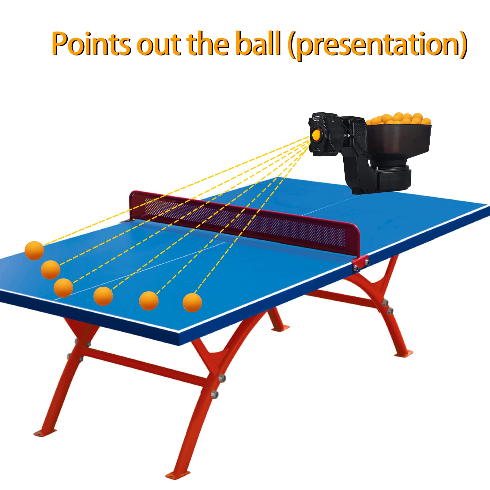 ZXMT Professional Table Tennis Training Robot - Automatic Ping Pong Ball Launcher with Adjustable Spin, Speed, Frequency & Trajectory | Perfect for Home Practice, Club Training & Coaching Sessions